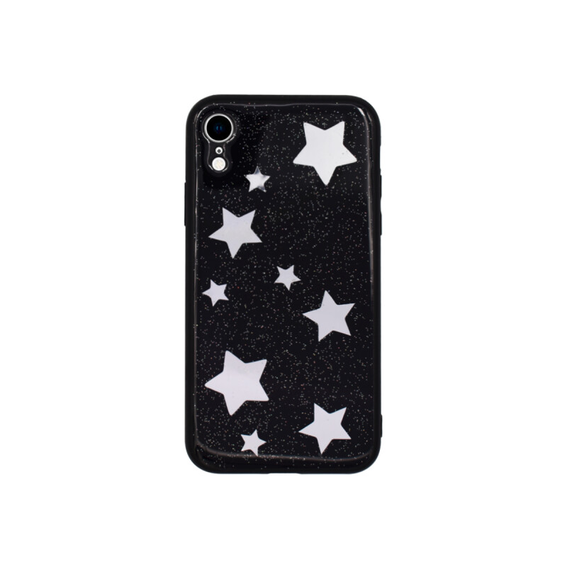 Protector para iPhone XR diseño estrellas color negro Protector Para Iphone Xr Diseño Estrellas Color Negro