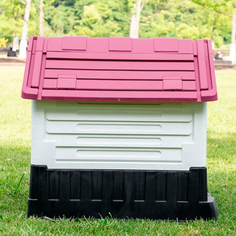 Casa Cucha Mascota Perro L 76x84x69 Resistente + Accesorio Rojo