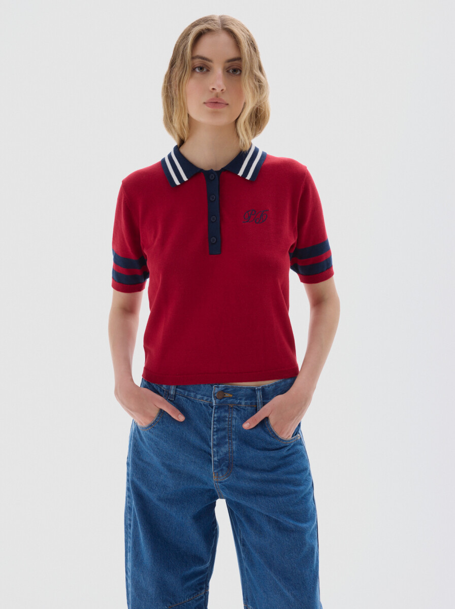 T-shirt Polo Ker - Cherry 