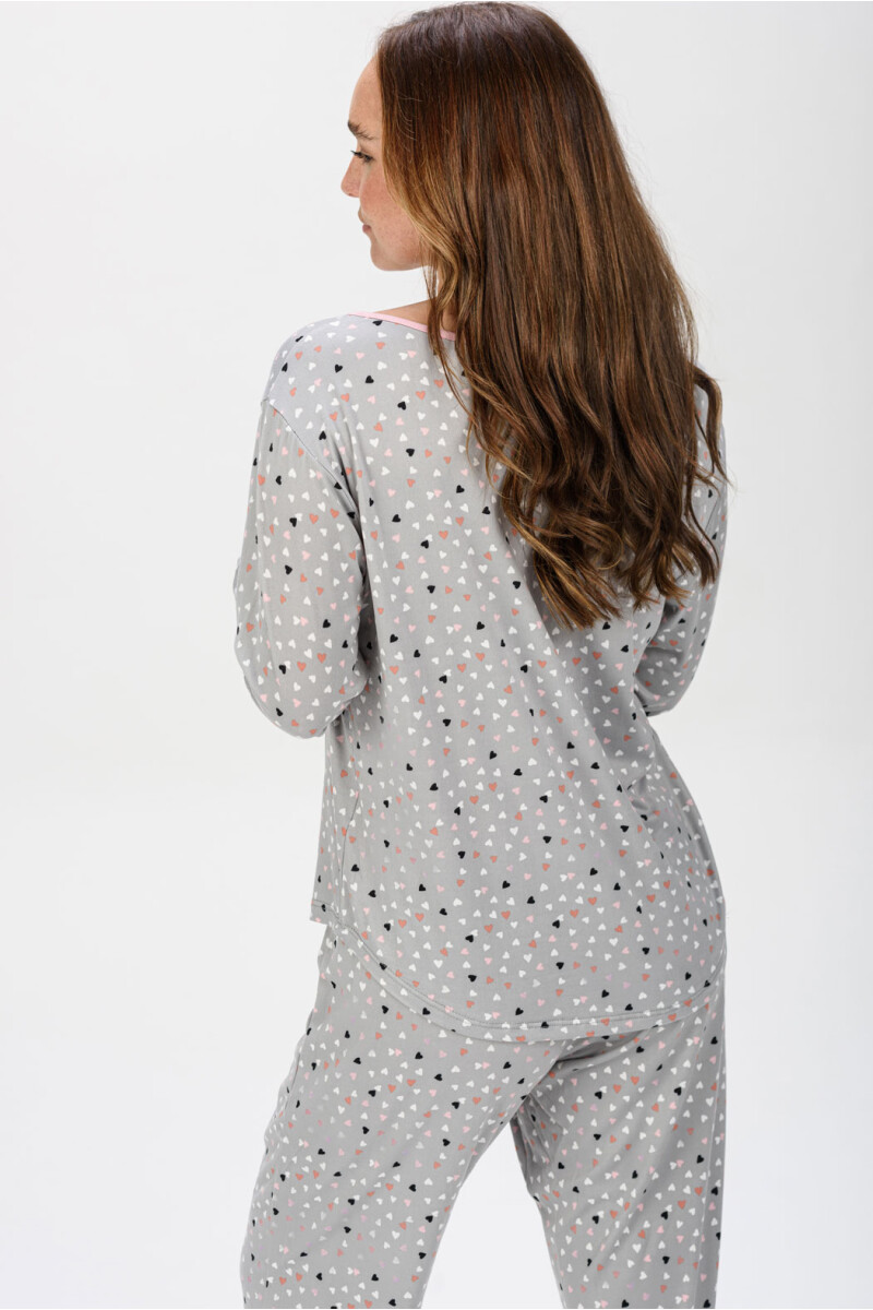 PIYAMA ESTAMPADO GRIS