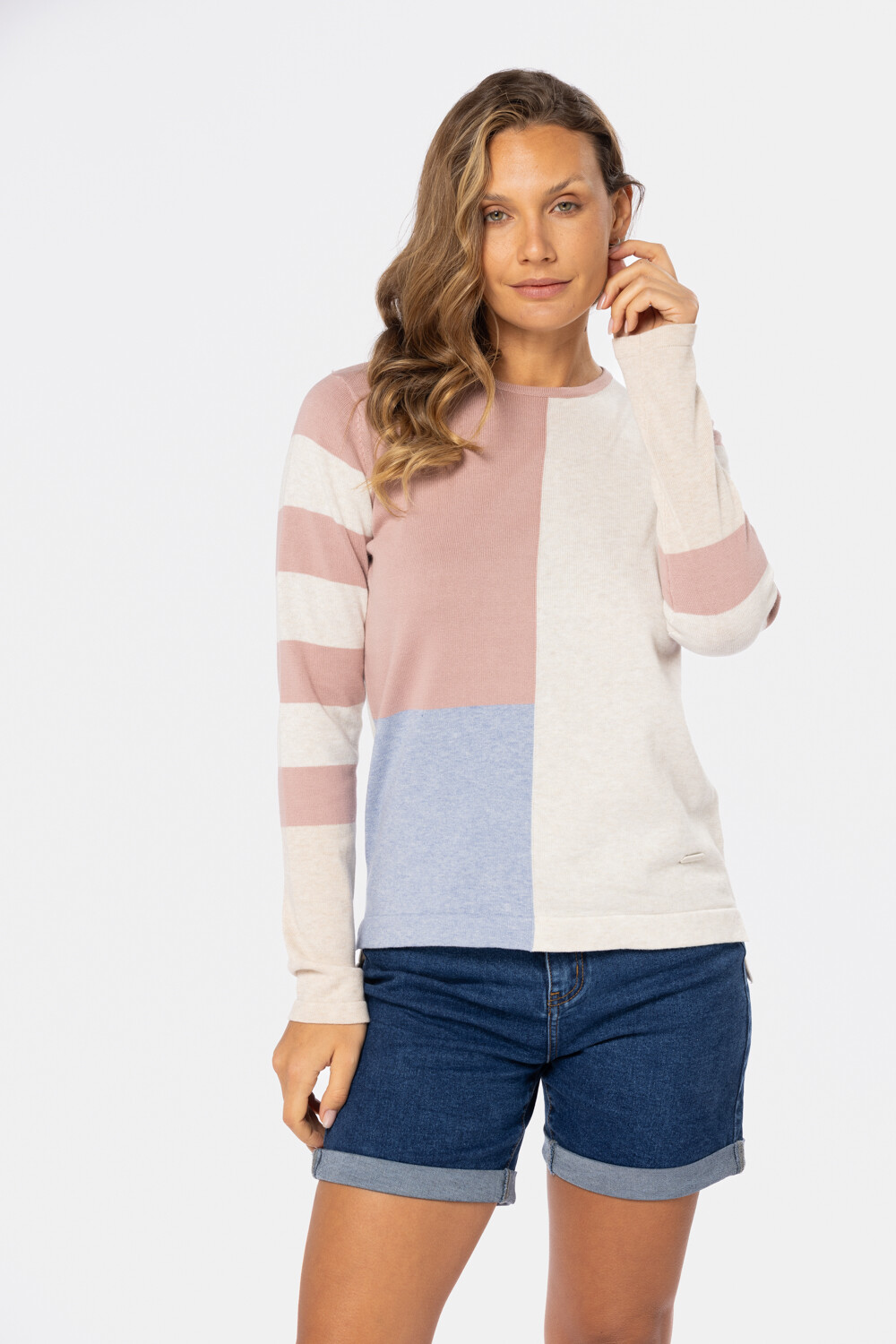 BUZO TEJIDO RAYADO Natural