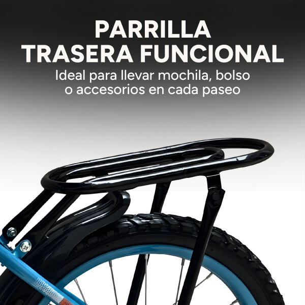 Bicicleta Infantil XMZ Rodado16 Canasto Parrilla Guardabarro Verde 1