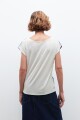 Blusa frente estampado abstracto multicolor
