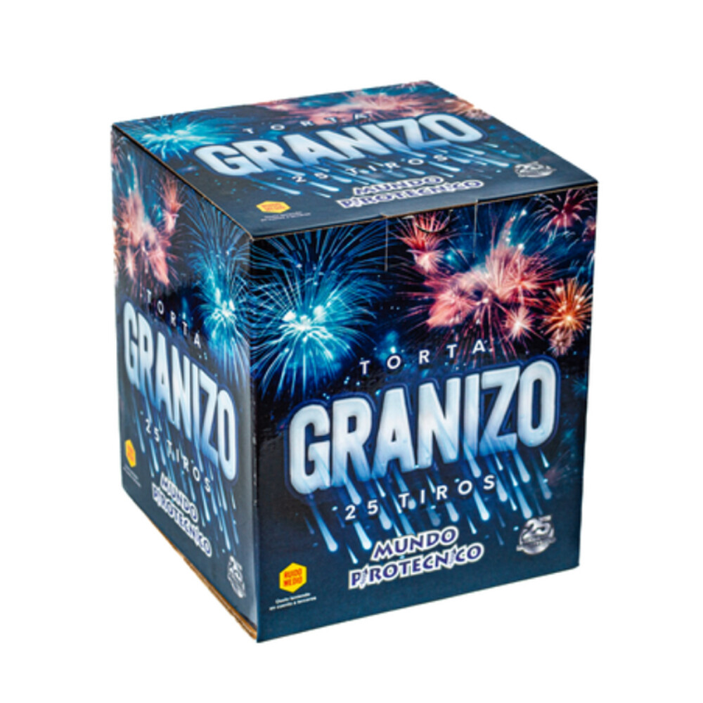 TORTA GRANIZO MUNDO PIROTECNICO 25 Tiros TORTA GRANIZO MUNDO PIROTECNICO 25 Tiros