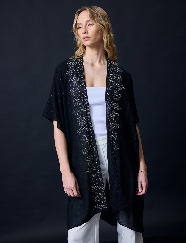 Kimono Noche NEGRO/PLATEADO