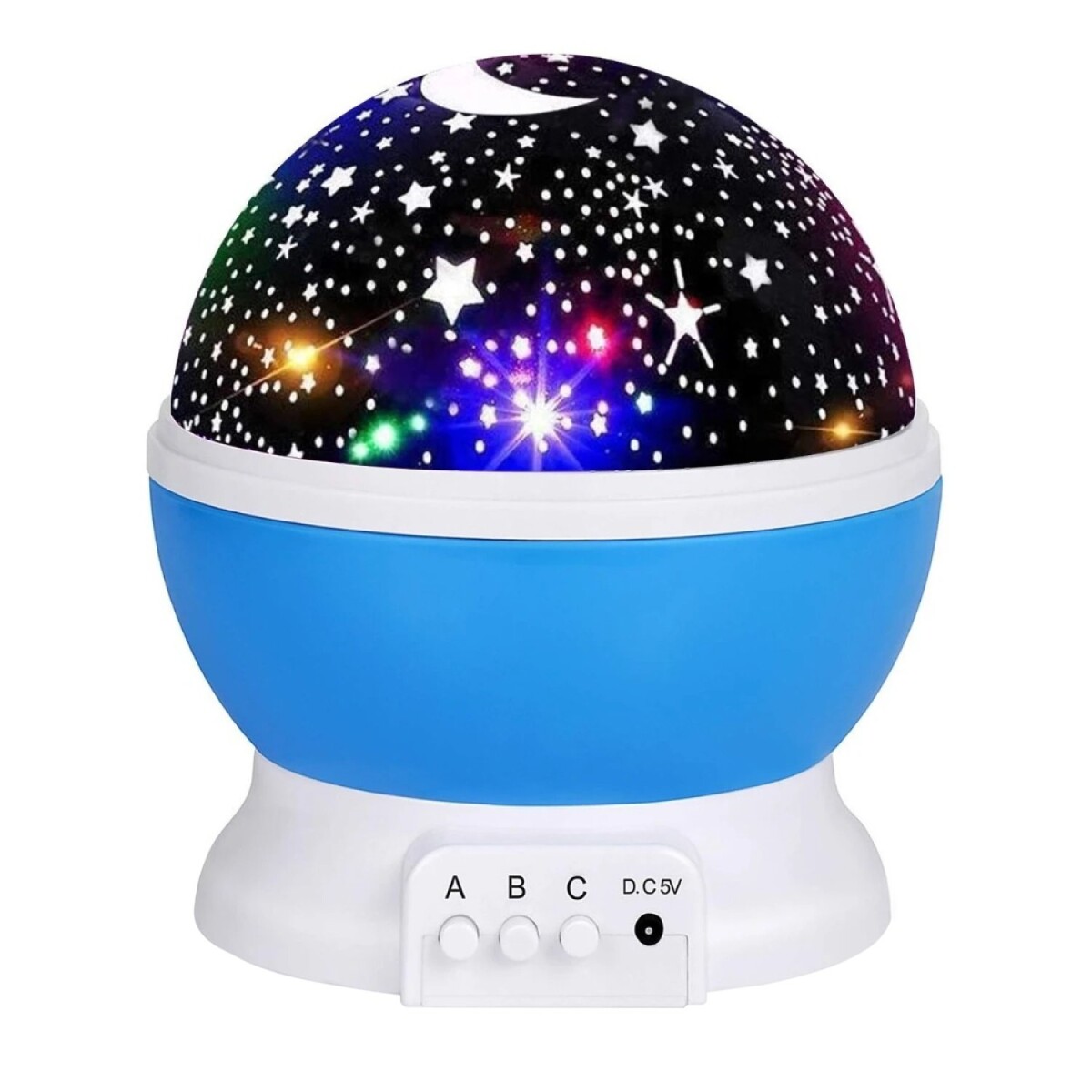 Lampara Veladora Proyector Led De Estrellas Usb Mesa Techo - Variante Color Celeste 