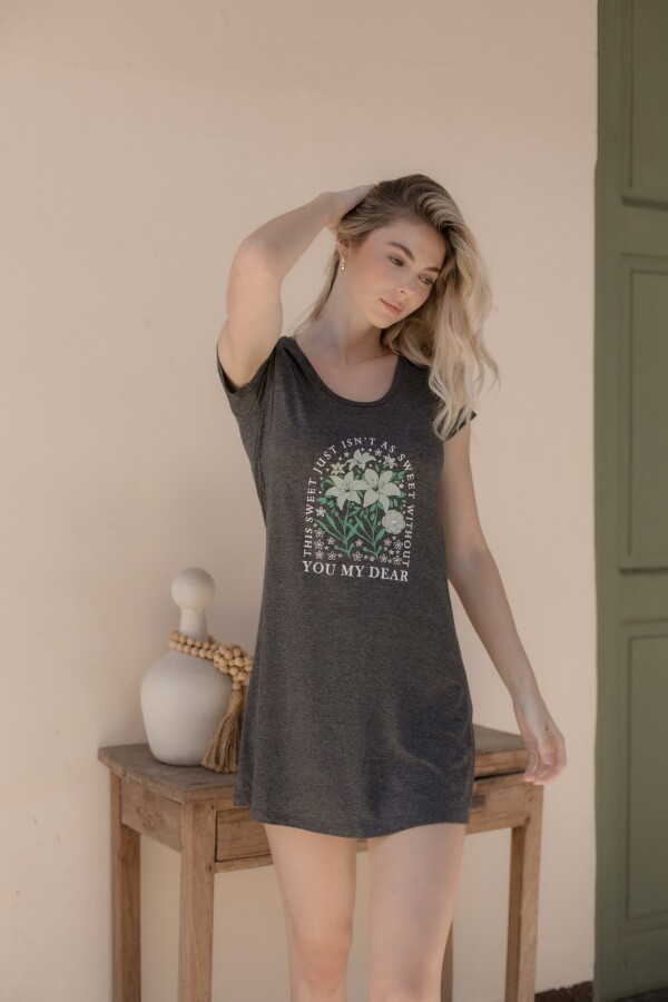 Camison con Serigrafía. Gris Oscuro