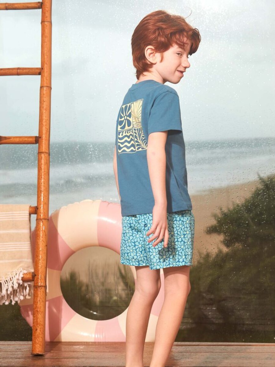 Camiseta Con Print Verde