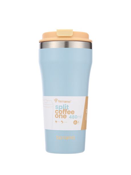 Vaso Térmico Café Split 480mL. Turquesa