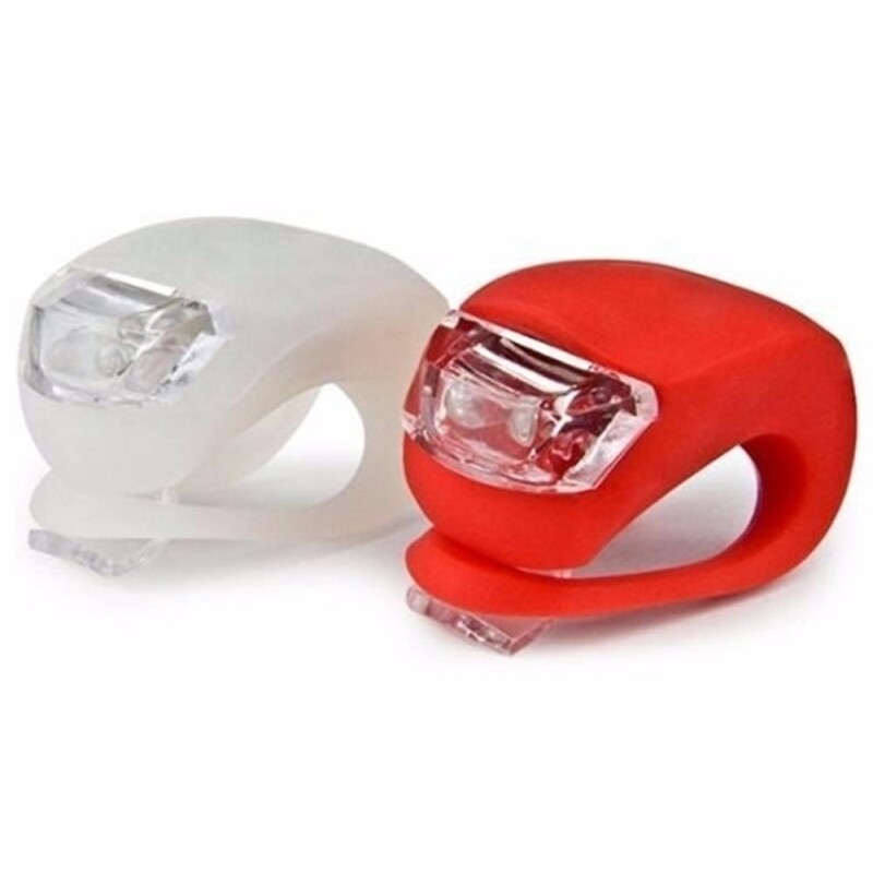 Farol Bici Delantero / Trasero Led Silicona Jgo. Farol Bici Delantero / Trasero Led Silicona Jgo.