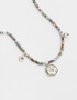 Collares Cortos Bañada en Plata Collar Con Medalla - Plateado