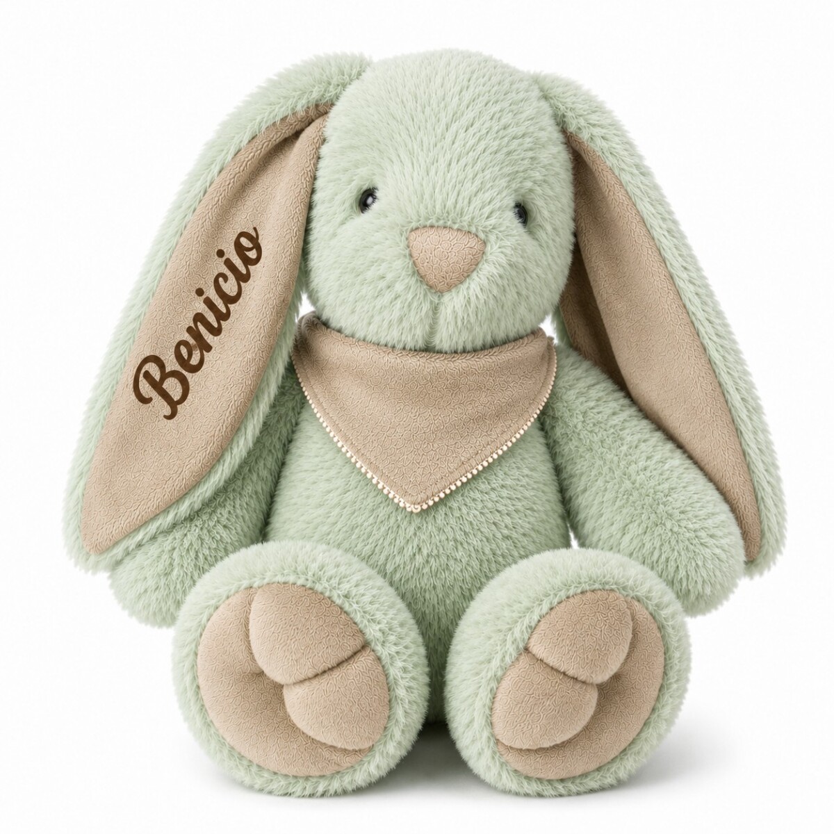 Peluche Conejo personalizado con nombre - verde 