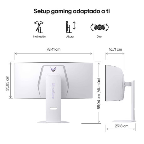 Monitor Gaming LG OLED UltraGear™ Curvo 34" UWQHD 21:9 34GX90SA-W Monitor Gaming LG OLED UltraGear™ Curvo 34" UWQHD 21:9 34GX90SA-W