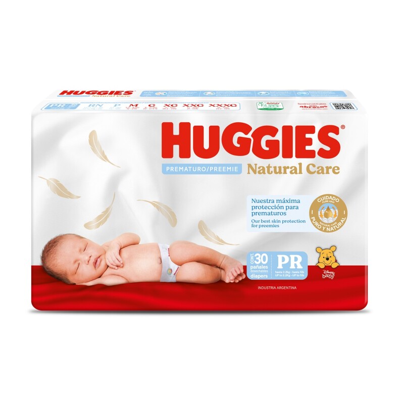 Pañales Huggies Natural Care Prematuro 30 Uds. Pañales Huggies Natural Care Prematuro 30 Uds.