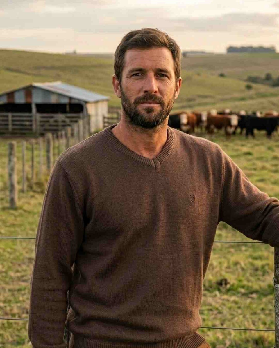 Sweater en V - Marrón 