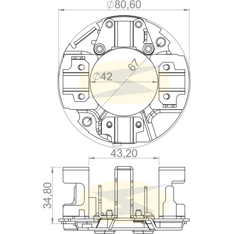 PORTA CARBONES VOLVO ARR. MITSUBISHI B12 24V 8X30X18 UNIFAP PORTA CARBONES VOLVO ARR. MITSUBISHI B12 24V 8X30X18 UNIFAP