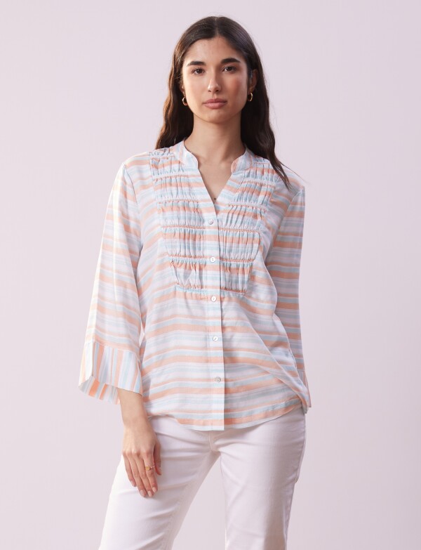 Blusa Lurex Lineas MULTI/BLANCO