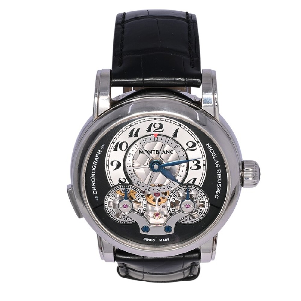Montblanc Nicolas Rieussec 104981 Cronógrafo 43mm. Acero inoxidable brazalete cuero. Montblanc Nicolas Rieussec 104981 Cronógrafo 43mm. Acero inoxidable brazalete cuero.