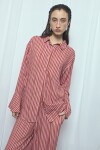 Camisa rayada manga volado PREVENTA rosa