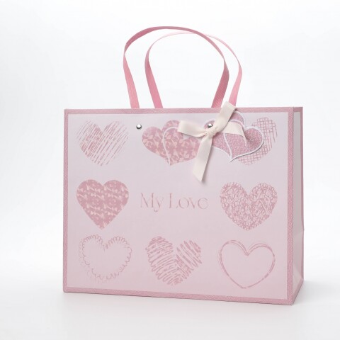 BOLSA DE REGALO RECTANGULAR (CORAZÓN ROJO / TALLE M) BOLSA DE REGALO RECTANGULAR (CORAZÓN ROJO / TALLE M)