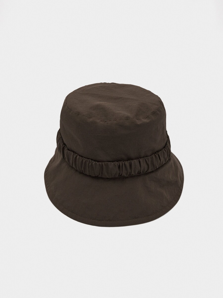 Sombrero Bucket De Nylon marron