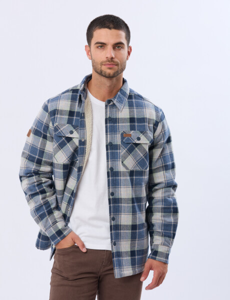 CAMPERA DE VIYELA CON FORRO DE CORDERITO Denim