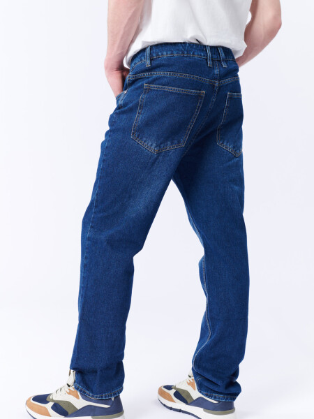Pantalón jean fit clásico Azul Oscuro