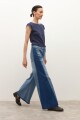 Jean wide leg Ada bicolor jean medio