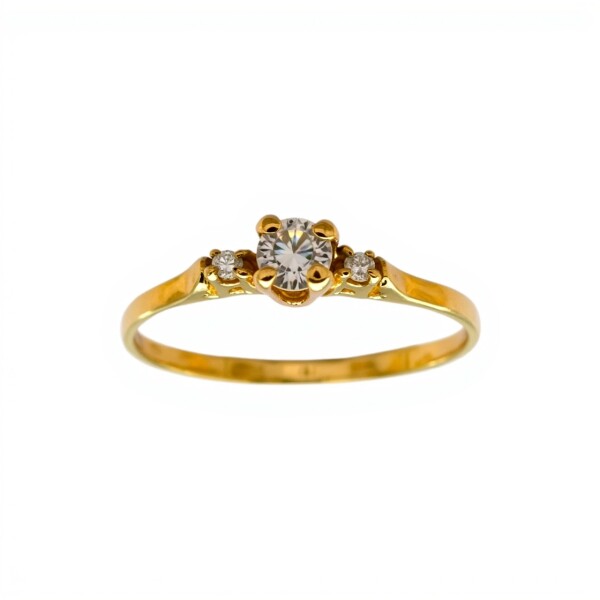 Anillo Trilogy-Oro bajo-Piedra Zirconia-AN8092 conpiedra