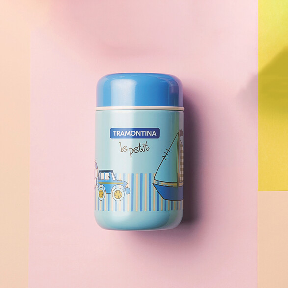 Termo infantil celeste inox. 400ml. "LE PETIT" -TRAMONTINA TF7550