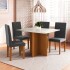 Conjunto Comedor Indekés Miami 4 Sillas Freijó Off White Grafito Conjunto Comedor Indekés Miami 4 Sillas Freijó Off White Grafito