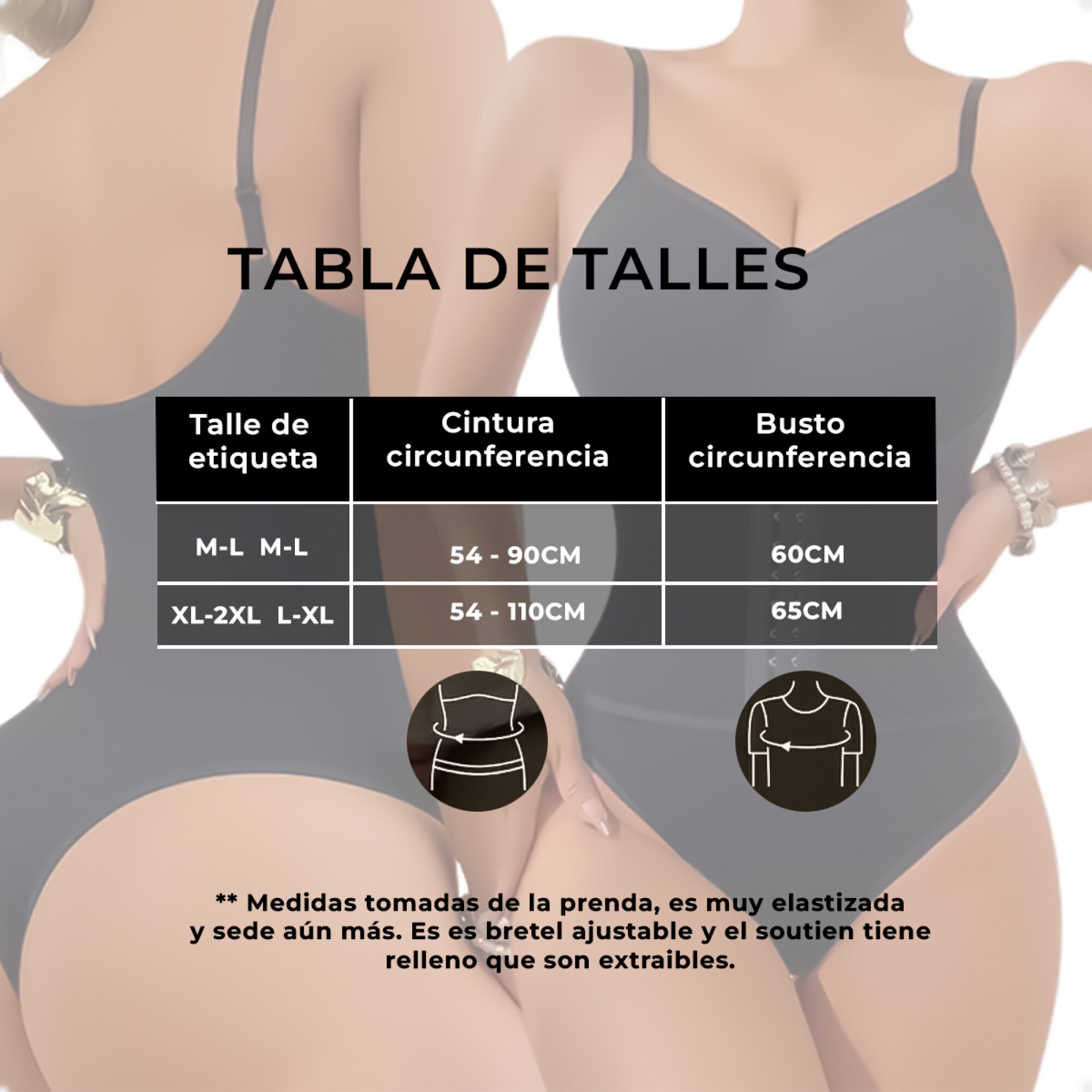 Body Faja Modeladora Reductora Colaless Color Negro Talla L-XL