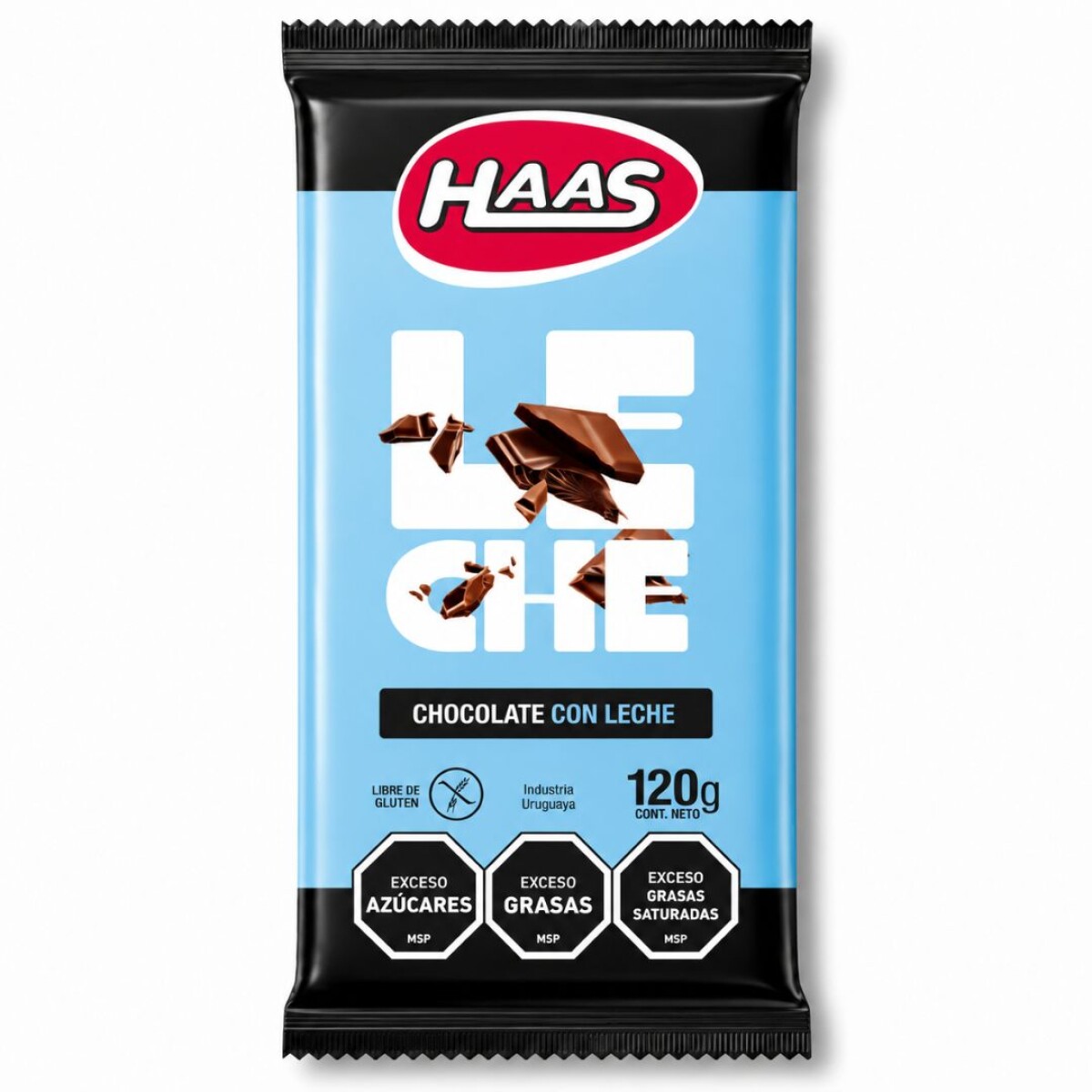TABLETA CHOCOLATE HAAS 120G LECHE 