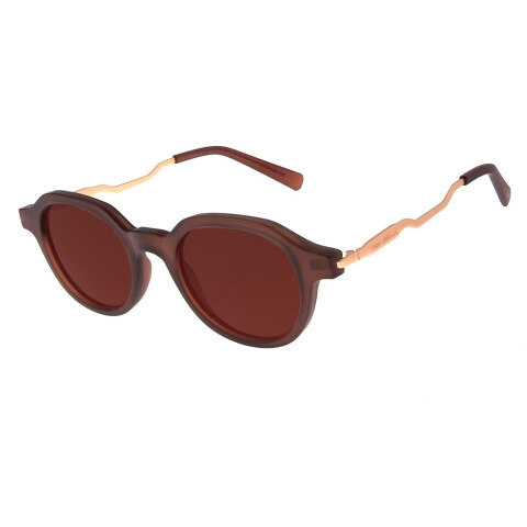 Lentes De Sol Alok Redondo - Unisex Marrón/Marrón