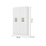 COMBO DORMITORIO - ROPERO 4 PUERTAS + CÓMODA + RESPALDO + 2 MESAS DE LUZ COMBO DORMITORIO - ROPERO 4 PUERTAS + CÓMODA + RESPALDO + 2 MESAS DE LUZ
