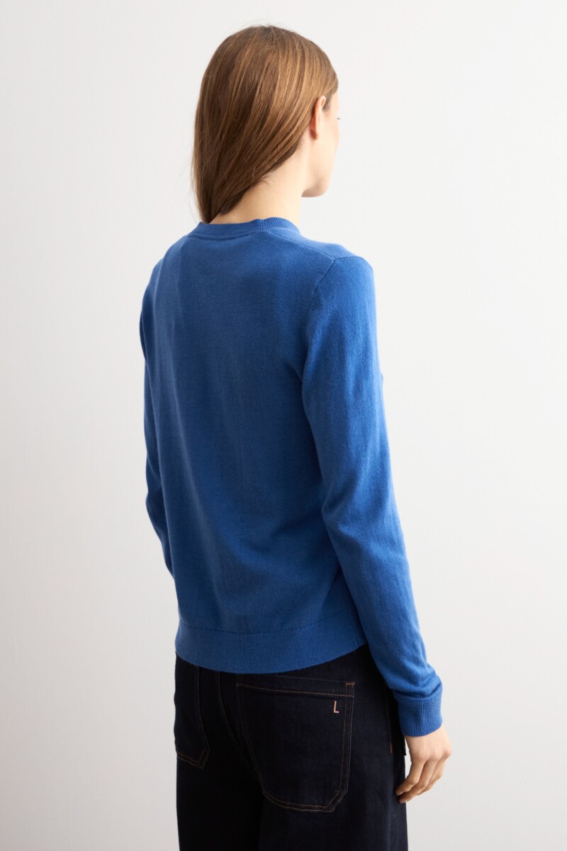 Cardigan clásico cobalto