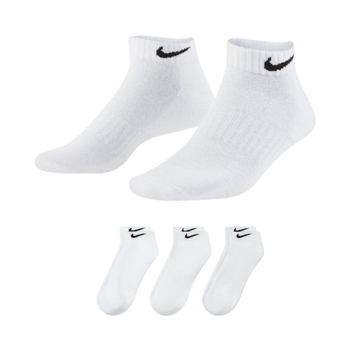 Media Nike Training Hombre Everyday Cush Low 3Pr White - S/C 