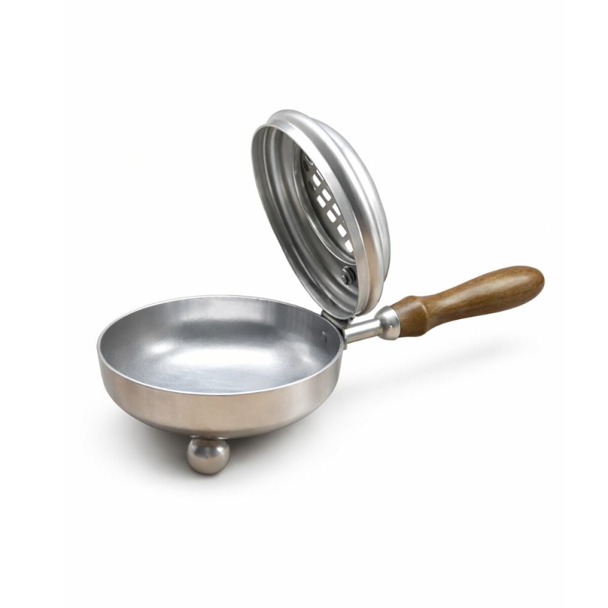 PORTAINCIENSO SARTÉN CON MANGO DE MADERA - Bronce 