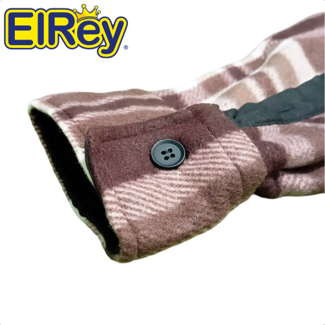 Campera Camisa Leñadora Cangurito Capucha Botones Marron