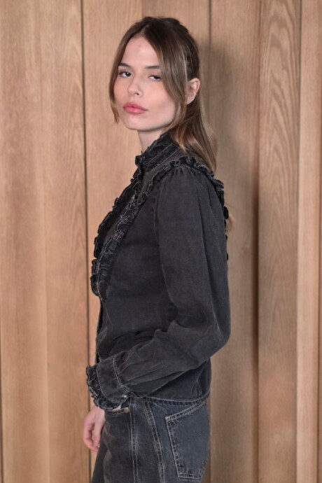 Camisa Uma Denim Negro