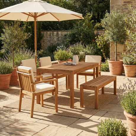 Mesa de Patio Madera de Teca Caraíva 160