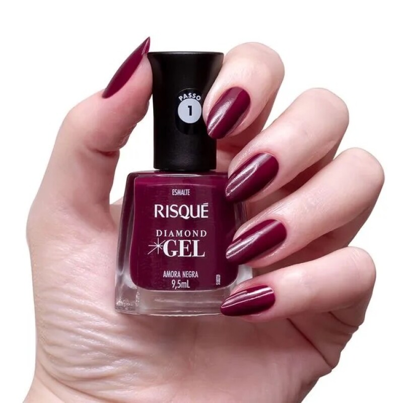 Esmalte Risque Diamond Gel Amora Negra Esmalte Risque Diamond Gel Amora Negra