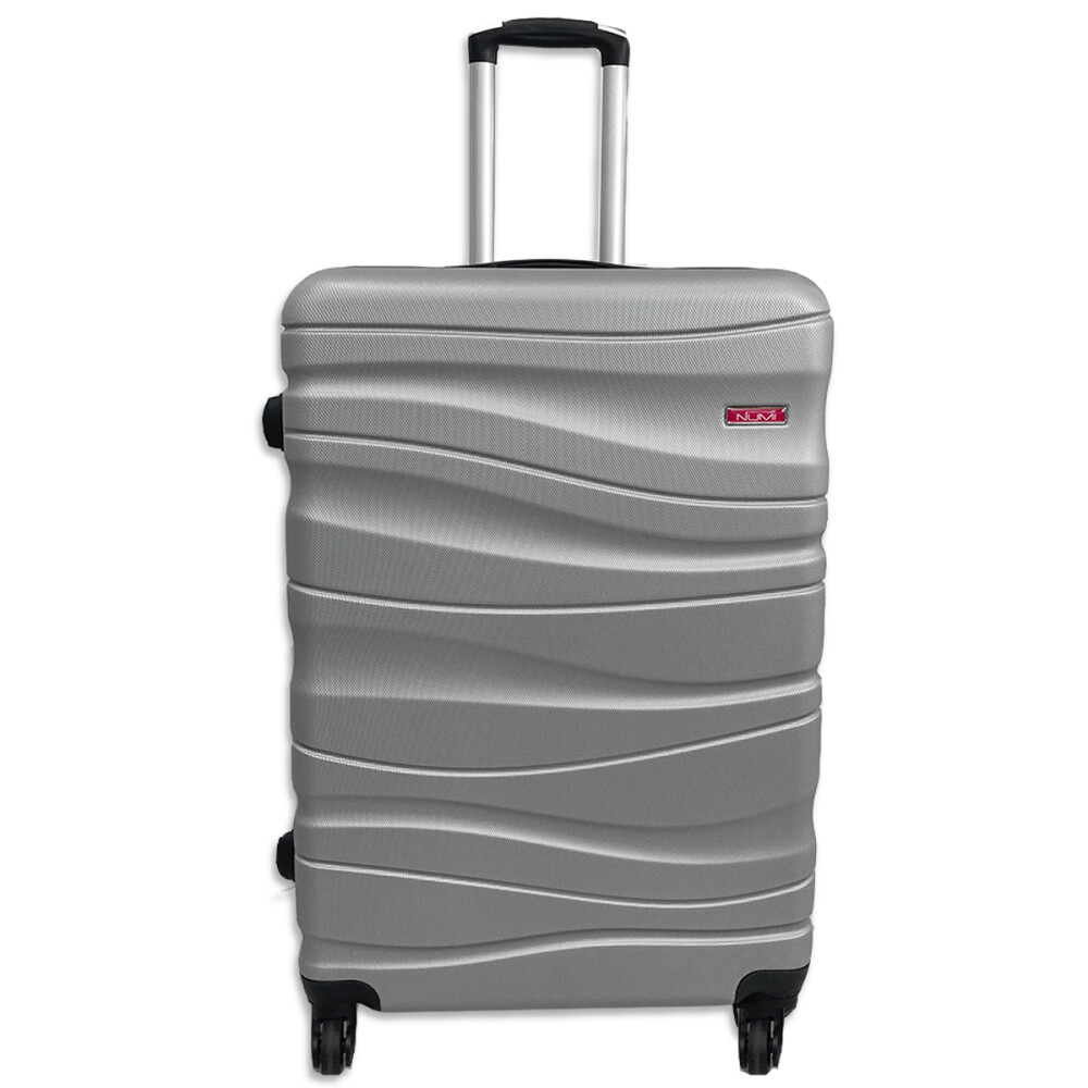 Valija Grande 4 Ruedas Rígida Mango Telescópico Plateado