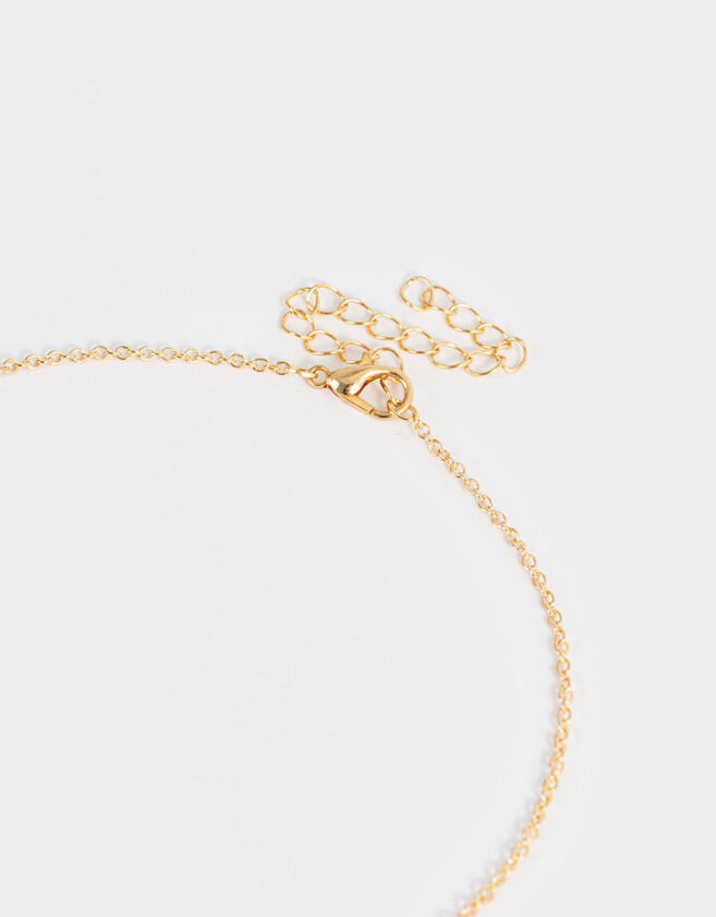 Collares Infantiles Con perlas Collar Infantil Moño Y Perlas - Dorado