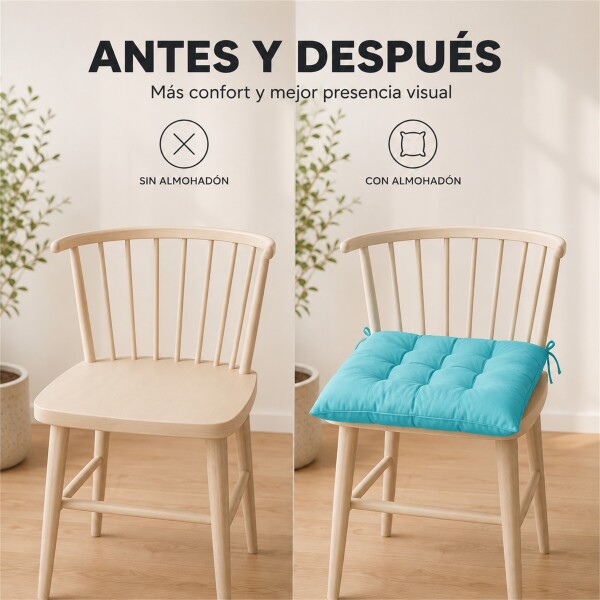 Almohadon Cuadrado Para Silla Eames Butaca Auto Colores Celeste