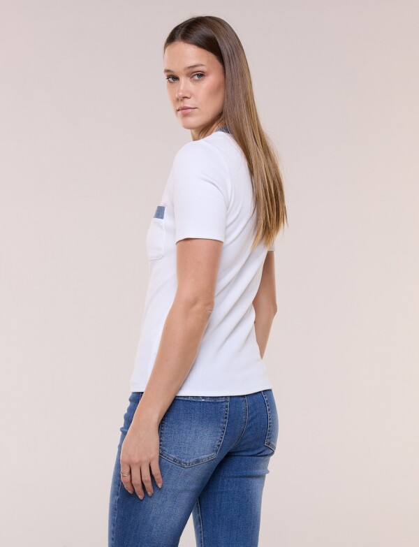 Remera Vistas En Denim CRUDO