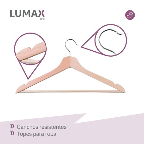 Percha de madera x 100 resistente Percha de madera x 100 resistente