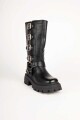 BOTA MUJER DANIEL CASSIN BIKERS Negro