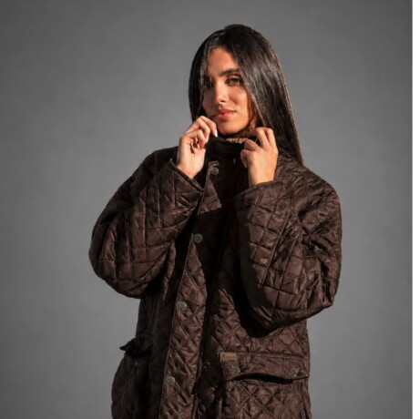 Campera Capitoneada Dama Chocolate