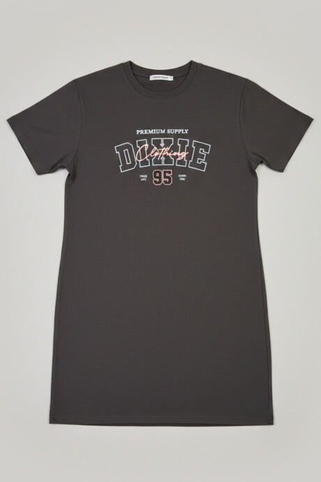 T-SHIRT LARGA SADIE DIXIE Gris Oscuro